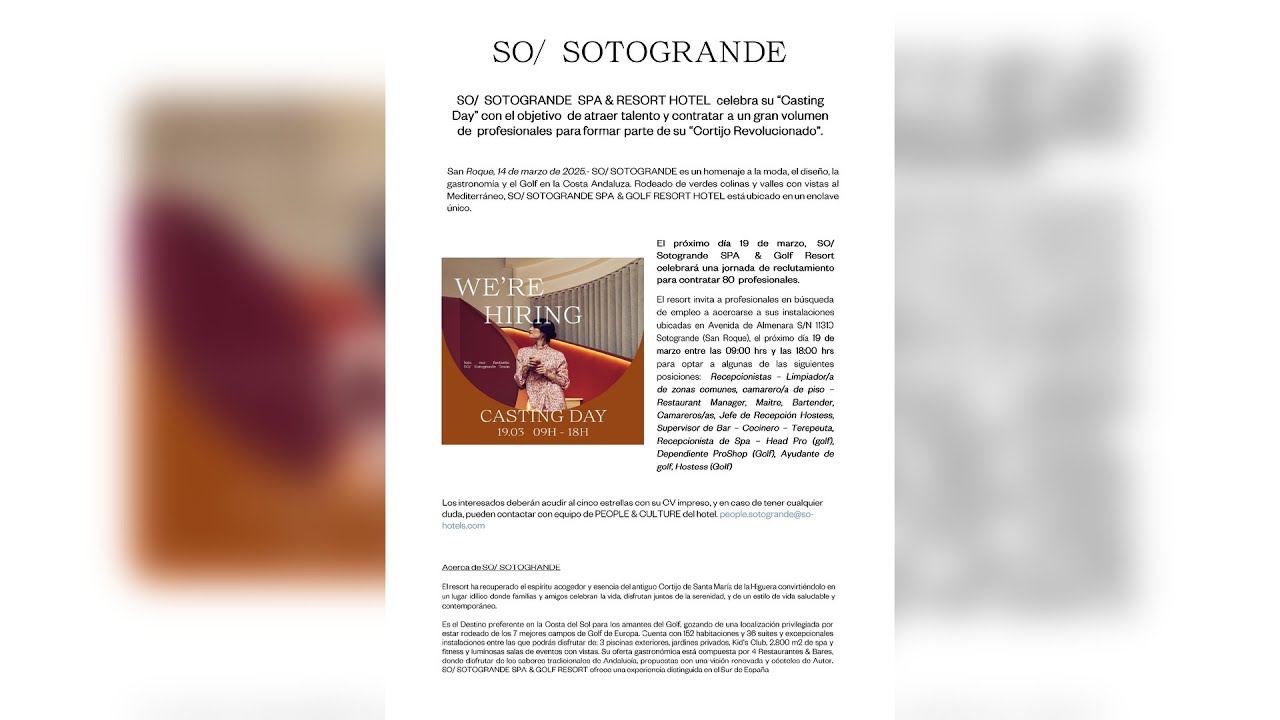 Jornada para captación de profesionales