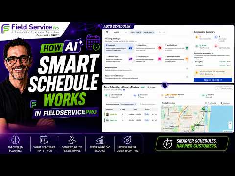 Como o AI Smart Schedule funciona no FieldServicePro