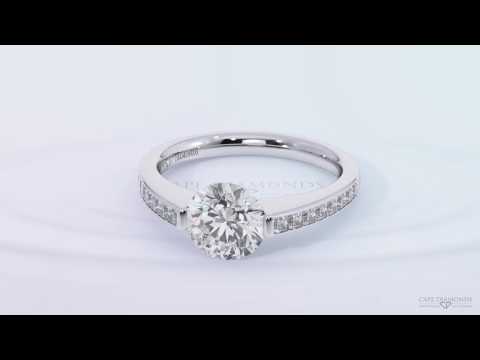 ETERNAL SOUL WHITE GOLD CHANNEL SETTING SIDE STONE DIAMOND ENGAGEMENT RINGS - CAPE DIAMONDS