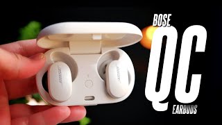 Video thumbnail for BEST ANC EARBUDS, PERIOD! Bose QuietComfort Earbuds Unboxing & Review by Sean Talks Tech