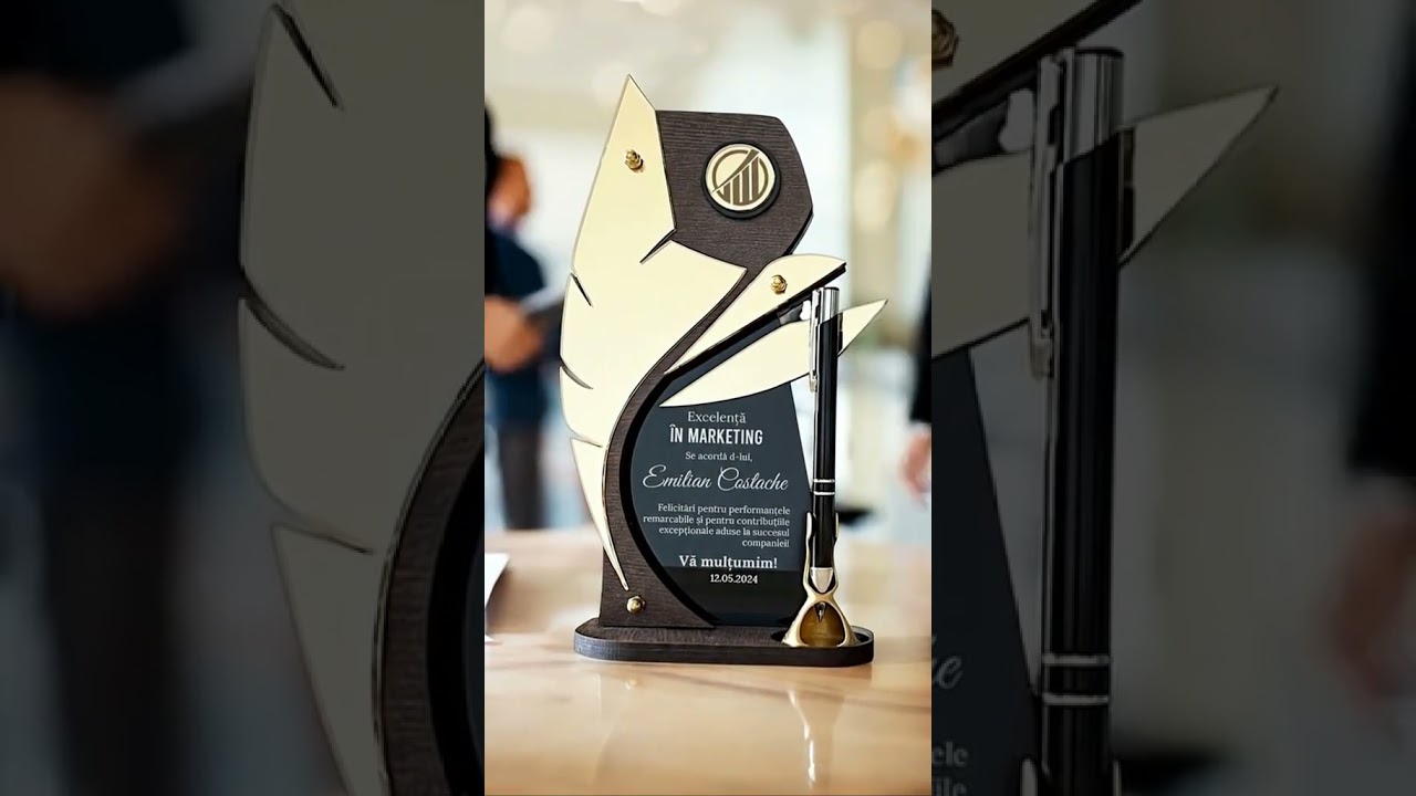 Thumbnail video Trofeu personalizat - Excelenta in marketing