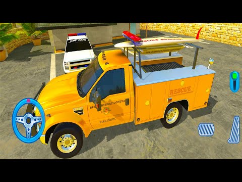 Emergency Ambulance Driving - Coast Guard Beach Rescue Team - Android Gameplay