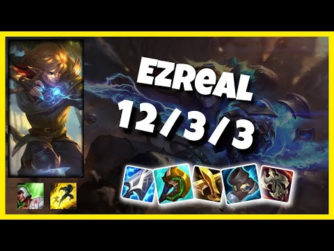 Ezreal Gameplay Challenger Replay S11 - 11.1 Bot Lane (12/3/3) - KOREAN