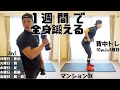 1週間で全身鍛える筋トレメニュー/自重トレーニング【背中トレ1日目】
