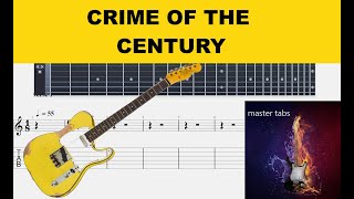 CRIME OF THE CENTURY #supertramp  #|Guitar Tab| TUTORIAL#Mastertabs#BestFreeYoutubeMusic#FREE