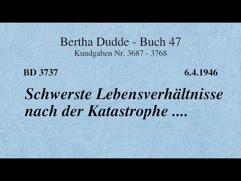 BD 3737 - SCHWERSTE LEBENSVERHÄLTNISSE NACH DER KATASTROPHE ....