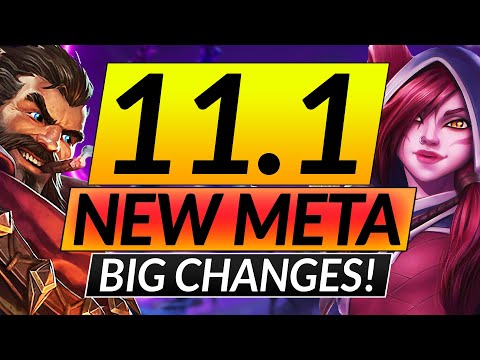 NEW PATCH 11.1 IS MASSIVE - CRAZY Champion BUFFS and NERFS - LoL Update Guide