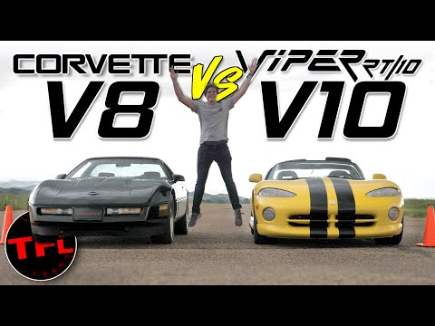 American Icons DRAG RACE! How Mighty Is the Dodge Viper RT/10 Against the Classic Chevy Corvette?