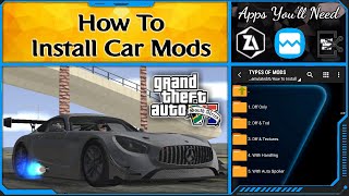 How To Install All Types Of Car Mods In GTA SA ANDROID | Dff Only, Dff + Txd, Handling, Auto Spoiler