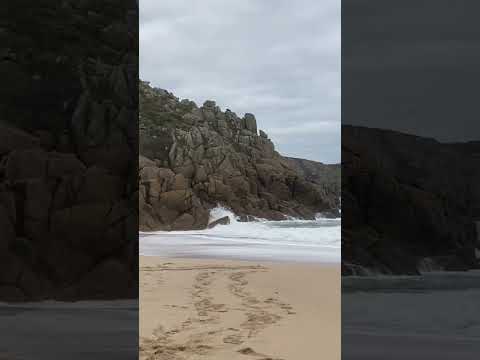 A stunning Cornish beach with a rolling surf.