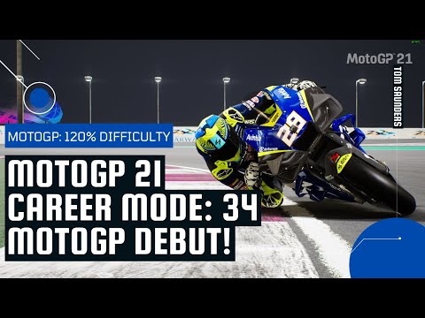 MotoGP 21 Career Mode 34: MOTOGP DEBUT! -MotoGP @ Qatar (120% Difficulty) + SETUP