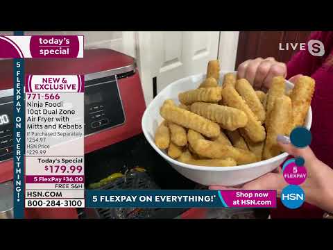 Ninja Foodi 10Quart Dual Zone Air Fryer with Mitts and...