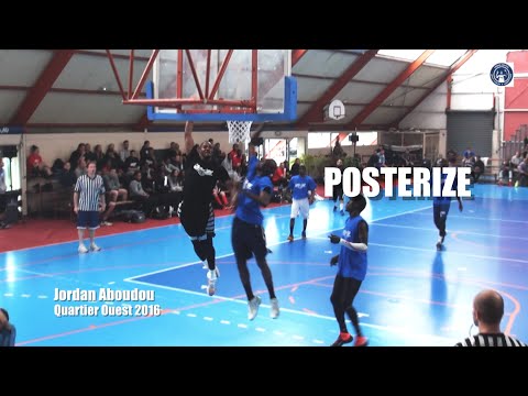 Jordan Aboudou with a FACIAL Dunk on his Defender