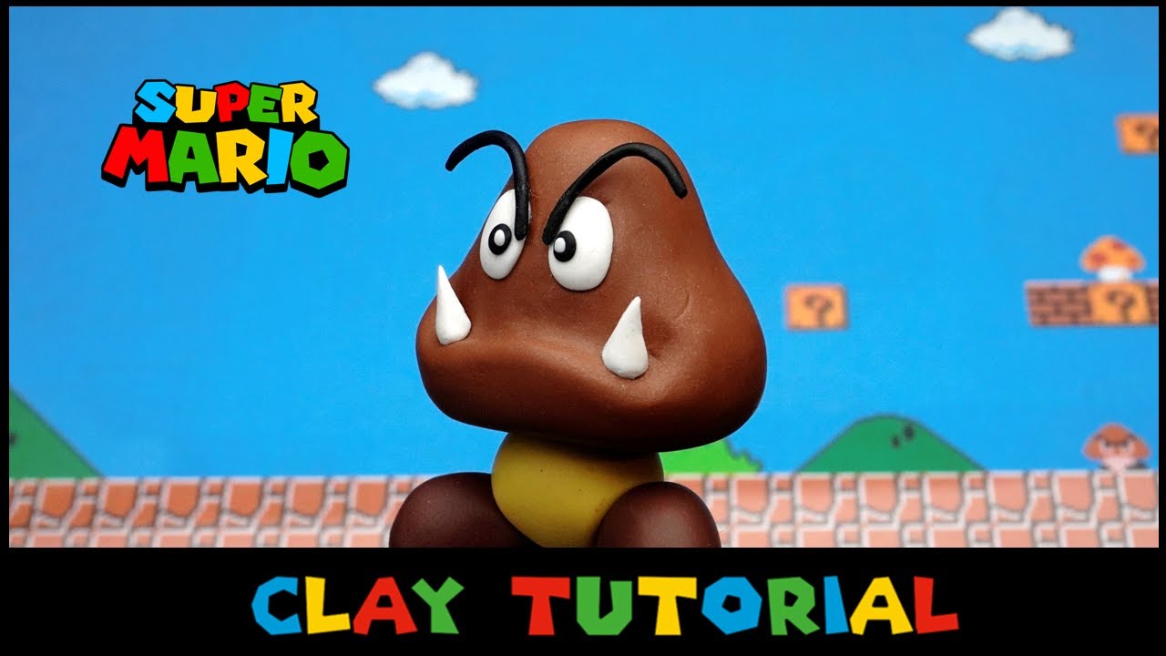 How to Make a Goomba Figure from Super Mario Bros with Polymer Clay #mariobros #clayart