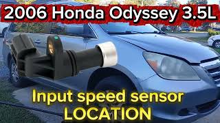 2005-2010 (3rd generation) Honda Odyssey 3.5L Input shaft speed sensor LOCATION