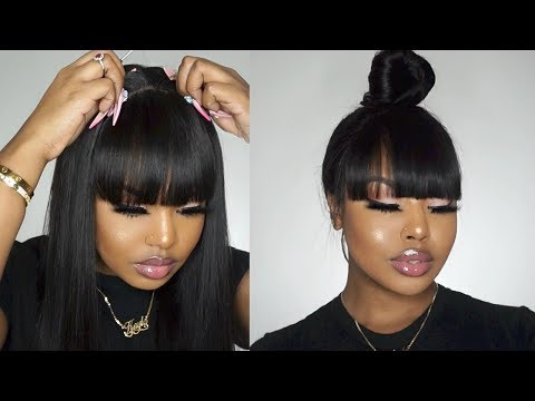 MUST HAVE! Lace Front Wig With Bangs| Protective...