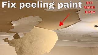 How to fix peeling ceiling paint - DIY