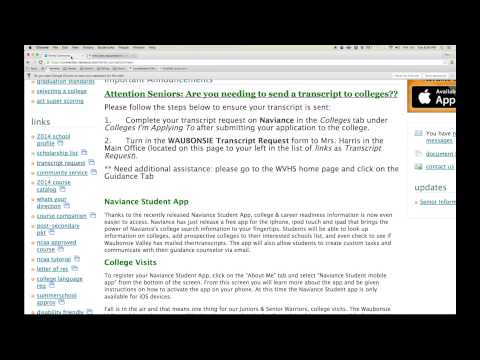 Requesting Transcripts On Naviance Student