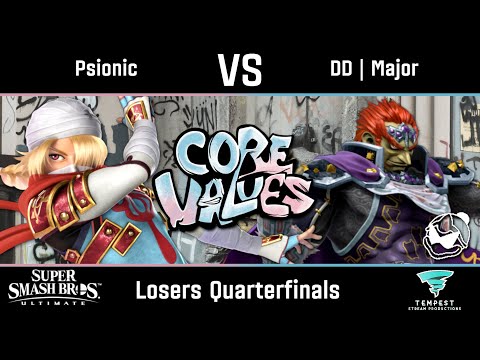 Psionic (Sheik) vs DD | Major (Ganondorf) - Ultimate Losers Quarterfinals -  CORE VALUES VII