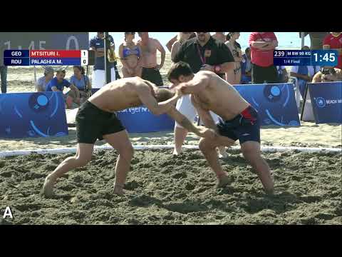 1/4 Men's BW - 90 kg: I. MTSITURI (GEO) v. M. PALAGHIA (ROU)