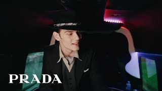 Prada Louis Partridge prepares for the Met Gala