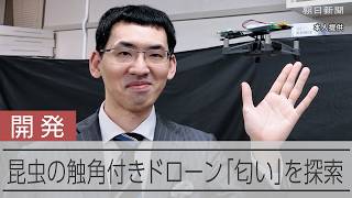 昆虫の触角付けた小型ドローン「匂いに反応」　信州大准教授が開発