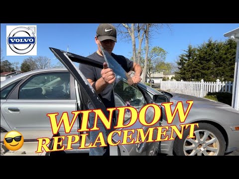 VOLVO S80 WINDOW REPLACEMENT - How To Replace Broken Front Side Windows on a Volvo S80