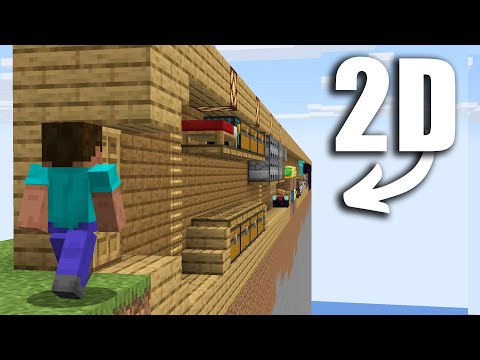 I Built a Completely 2D Minecraft Base