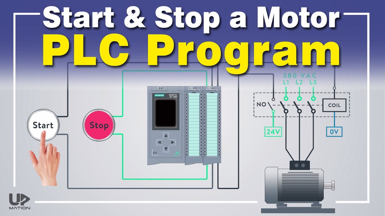 Siemens PLC Training: Motor Start and Stop Ladder Logic PLC Program | PLC Programming Examples