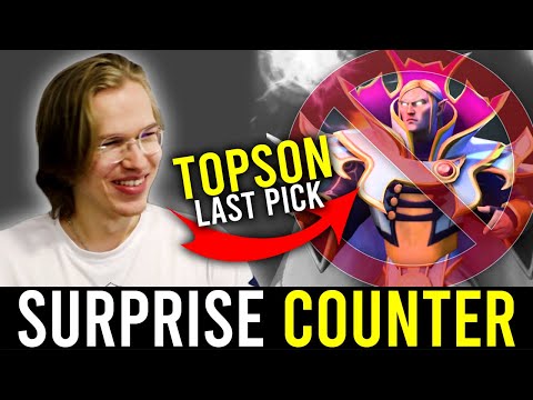 TOPSON Surprise Last Pick against INVOKER Mid.. "BIG BRAIN!"