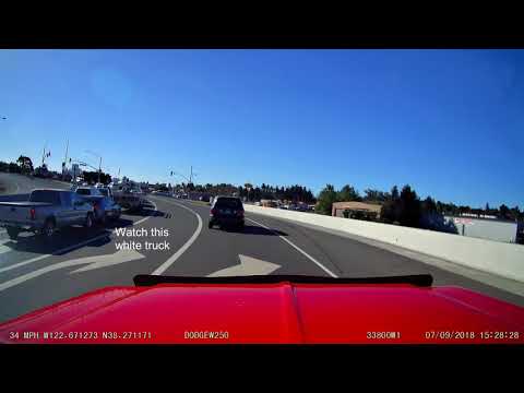 Ford service truck rear-ends Honda Civic