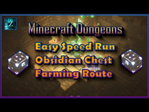 💲 TONS OF UNIQUES! Minecraft Dungeons : Fastest Obsidian Chest Farming Route  💲