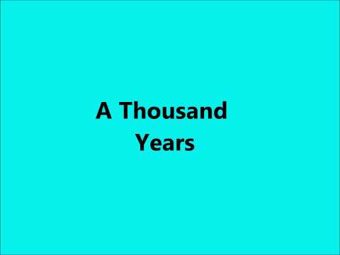 A thousand years (Cover by Emma) Studio recorded cover