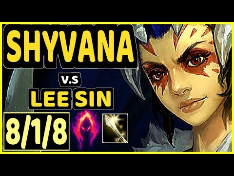 AHAHACIK (SHYVANA) vs LEE SIN - 8/1/8 KDA JUNGLE CHALLENGER GAMEPLAY - EUW