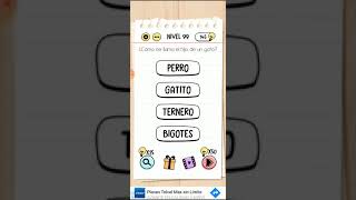 Brain test como se llama el hijo de un gato nivel 99