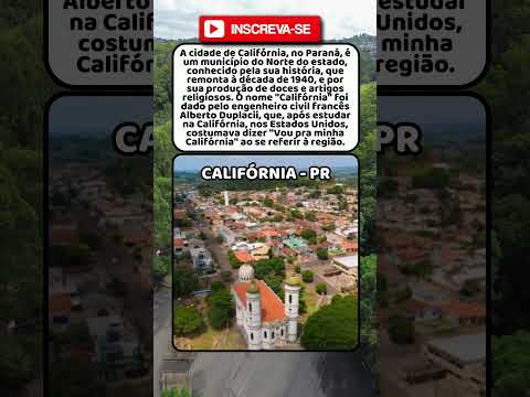 Conheça a cidade de Califórnia, no Paraná.  #brasil