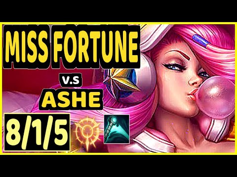 DEFT (MISS FORTUNE) vs ASHE - 8/1/5 KDA BOTTOM ADC CHALLENGER GAMEPLAY - KR