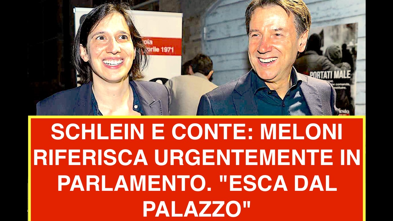 SCHLEIN E CONTE: MELONI RIFERISCA URGENTEMENTE IN PARLAMENTO. "ESCA DAL PALAZZO"