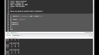 R 프로그램 27 _ R markdown, 행렬, matrix