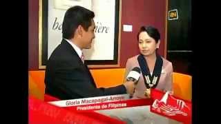 Presidenta de Filipinas Gloria Macapagal Arroyo hablando español