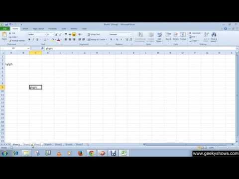 Microsoft Office Excel 2010 Group or Ungroup Worksheet
