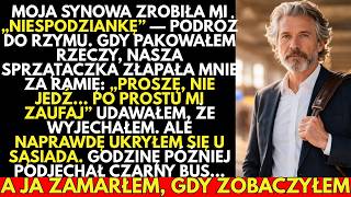 -Nie jedź,PROSZĘ—sprzątaczka chwyciła mnie za ramię.Ukryłem się.Godzinę później podjechał czarny bus