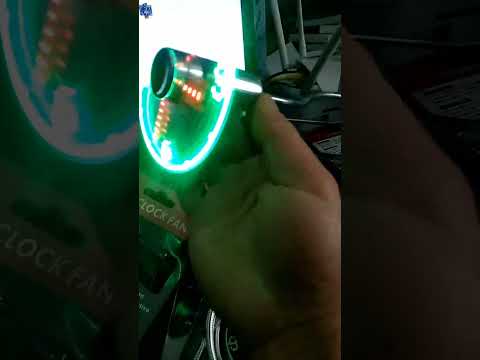 USB вентилятор с LED подсветкой, точным временем, температурой и встроенным аккумулятором 330 мач, ночник - фото 1 - id-p2296428867