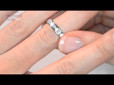 HG33  - Rae 1.5ct Diamond Full Eternity Ring In 18K White Gold