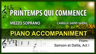 Printemps qui commence Karaoke  Camille Saint-Saëns Mezzo soprano
