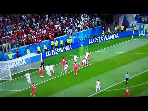England v Tunisia-World Cup 2018-Harry Kane Rugby Tackled to the Ground in the Penalty Box.