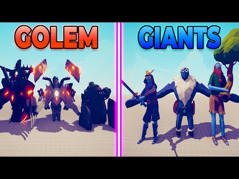 GOLEM TEAM vs GIANTS MEDIEVAL - TABS | Totally Accurate Battle Simulator