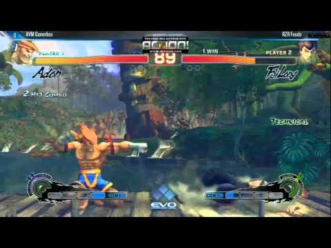 EVO2014 USF4 Semi finals - AMV Gamerbee (ADON) vs RZR Fuudo