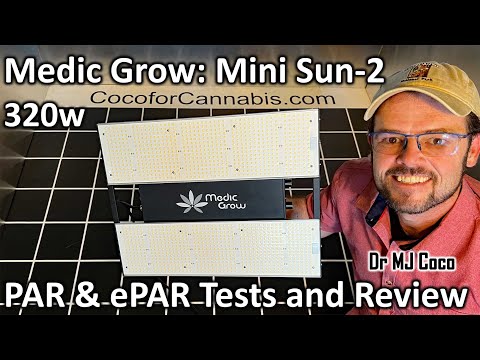 Medic Grow Mini Sun-2 320w PAR & ePAR Tests and Review