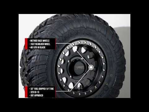 Method Race Wheels MR401 Beadlock Wheel 15x7" on Fuel Gripper RT Tire